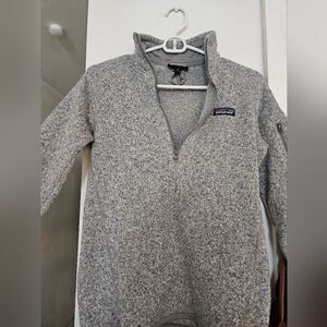 Patagonia Better Sweater 1/4 zip, birch white, xs women's